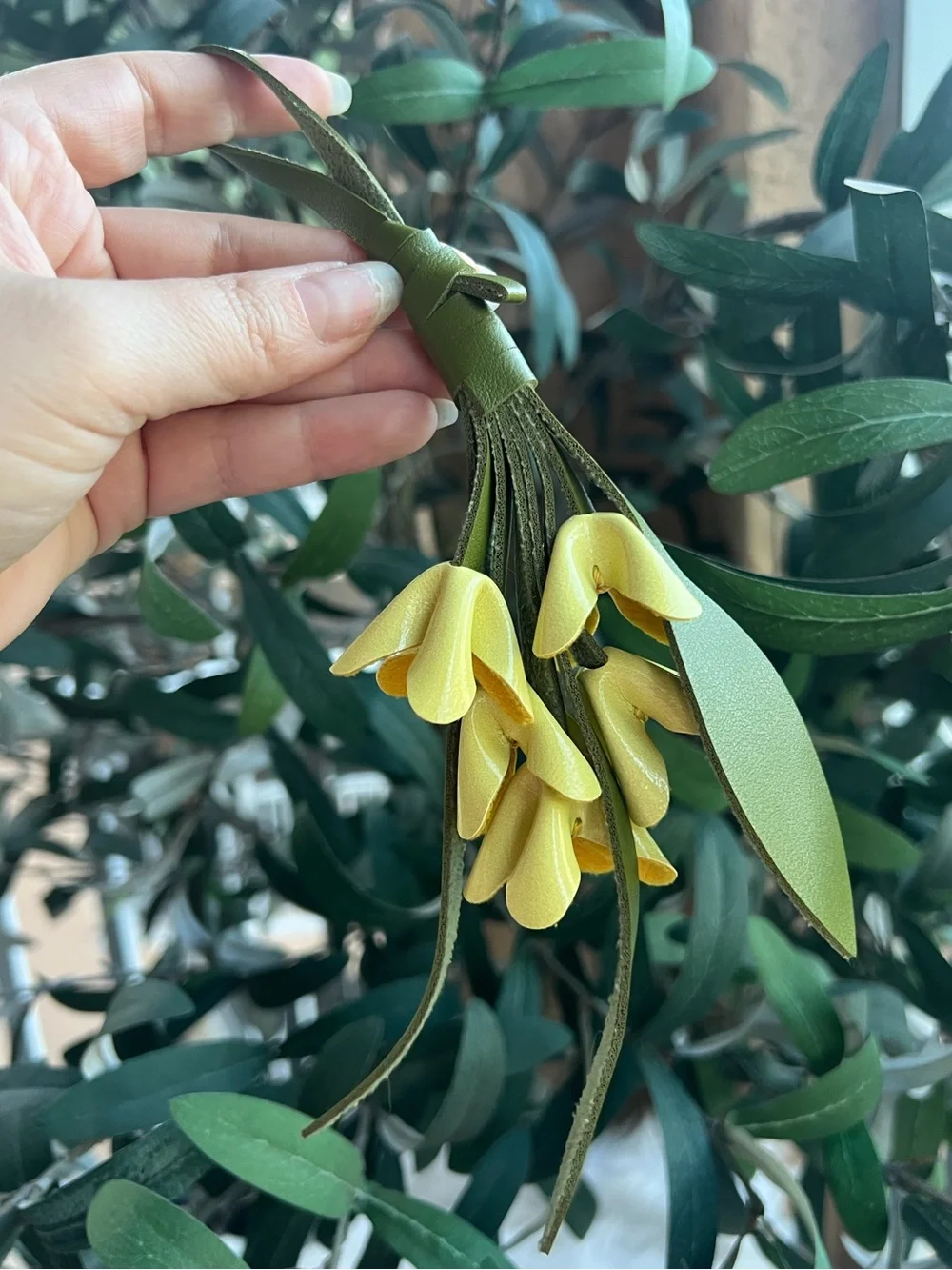 Lily of the Valley Flower Bag Charm – Premium Vegan Leather